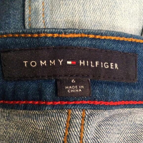 Tommy Hilfiger Color Block Denim Skirt 6 - Picture 2 of 7
